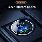 3.1A Fast Car Chargers USB PD Type C QC 3.0 Outlet Adapter Fast Charging For 12V 24V Car Truck Boat RV Motorcycle 12V/24V