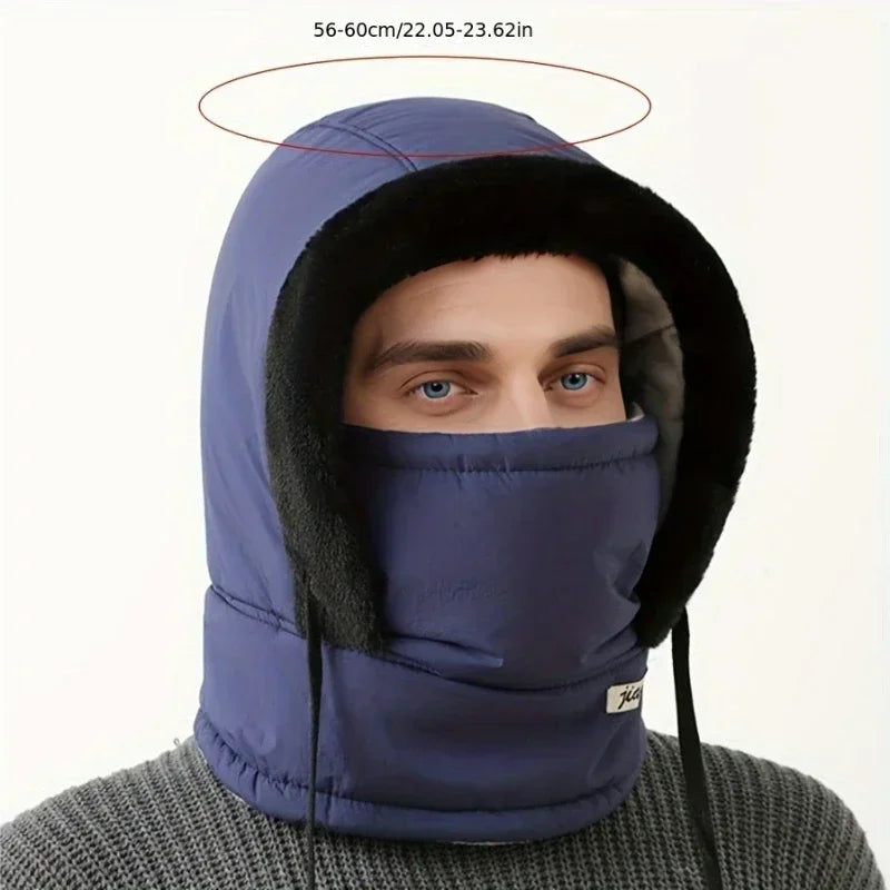 Winter Warm Hat for Men and Women, Autumn and Winter Cycling Ear Protection with Thick Velvet for Cold Protection