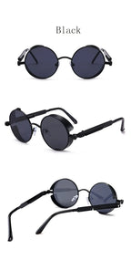 Steampunk Sunglasses For Men Women Round Frame Driving Outdoor Sports UV400 Sun Glasses Fashion Trend Retro Male Female Eyewear