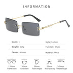 Retro Sunglasses Men Brand Designer Fashion Rimless Sun Glasses Shades Cutting Lens Ladies Frameless Eyeglasses