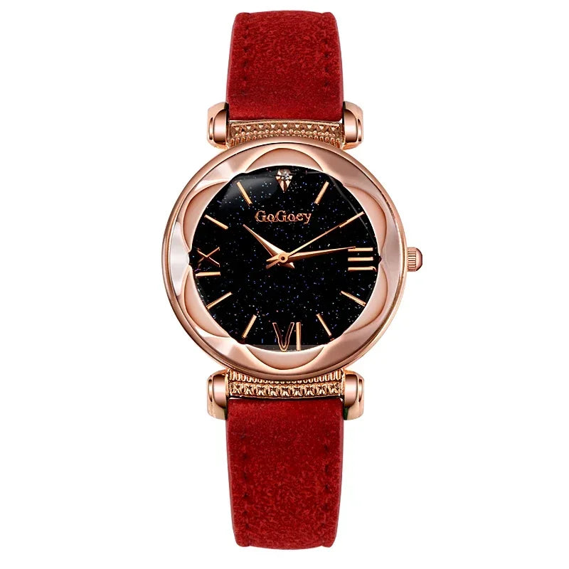Women Watches Watch for Women Ladies Starry Sky Quartz Wristwatch  Montre Femme Reloj Mujer Horloges Vrouwen Relógio Clocks