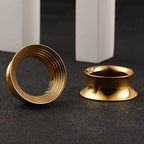 Doearko 2PCS Classic hollow spiral gauges Ear Plugs Tunnels Stainless Steel Ear Gauges Body Piercing Jewelry for women/men