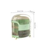 Makeup Organizer Desktop Storage Box Large Capacity Portable Cosmetics Storage Transparent Small Perfume Lipstick Storage Box
