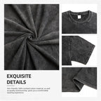 Men's T Shirt Add Design Washed T Shirts Hippie Custom DIY Made Your Image Beach Tee Shirt Y2K Retro Loose Cotton Tops Present