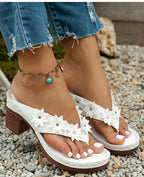 Women's Sandals 2025 Summer Shoes Woman High Heels Sandals New Flip Flops Women Heeled Sandals Summer Footwear Outdoor Slippers