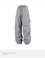 Men's outfit pants are versatile, trendy, loose, straight-leg outdoor work pants and trendy brand tight-fitting windbreakers