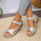 Women's Sandals Casual Summer Shoes Woman 2025 Summer Sandals Low Heels Sandals Comfortable Wedges Footwear Women
