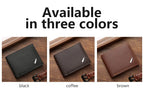Men's Short Leather Slim Wallets Business Man Money Clip Credit Card Holder Purse Thin Minimalist Bifold Wallet