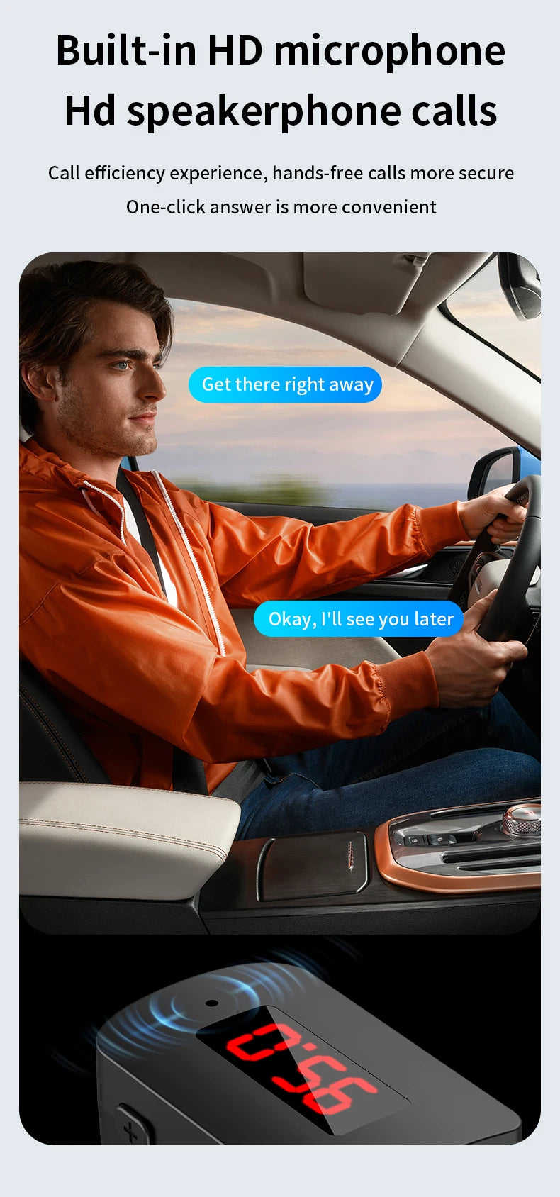 Bluetooth 5.4 Car Transmitter Receiver Handsfree Call Car Kit Mini USB Power Auto Wireless Audio Adapter For Fm Radio