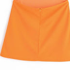 Women's Stitch Fit Short Dress Round Neck Hanging Neck Sleeveless Open Back Button Zipper Opening Spring/Summer New Fash