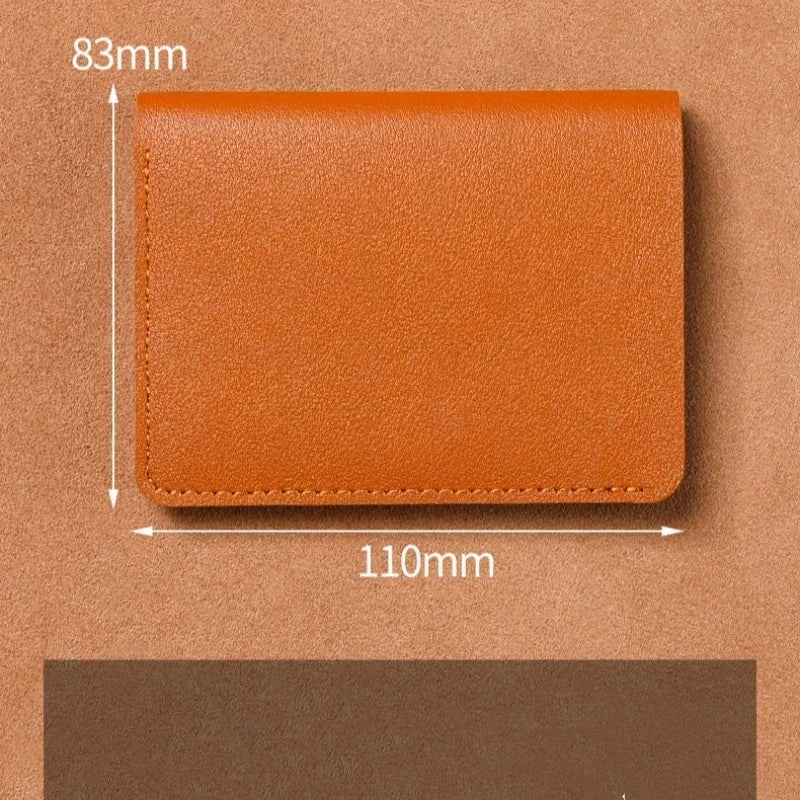 2025 New Women's Wallet Simple Folding Button Small Wallet Driver's License Card Bag Soft Leather Wallet
