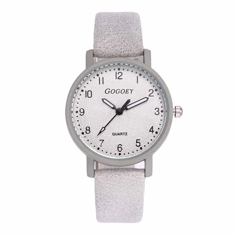 Top Brand Women Watches Fashion Simple Analog Quartz Watch for Women Leather Strap Casual Elegant Ladies Wrist Clock Reloj Mujer