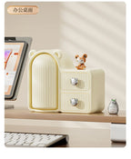 Rotating makeup storage box, desktop organizer, dust-proof cosmetic box, drawer-style cosmetic storage box