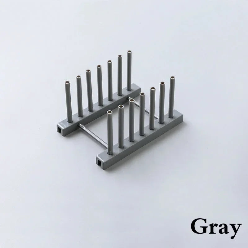 Kitchen Plates Pot Covers Home Cabinet Creative Bowl Dish Storage Rack Plastic Drain Rack Convenient and Simple