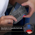 Mens Slim Wallet With Money Clip: Minimalist Anti theft Blocking Credit Card Holder Front Pocket Wallets