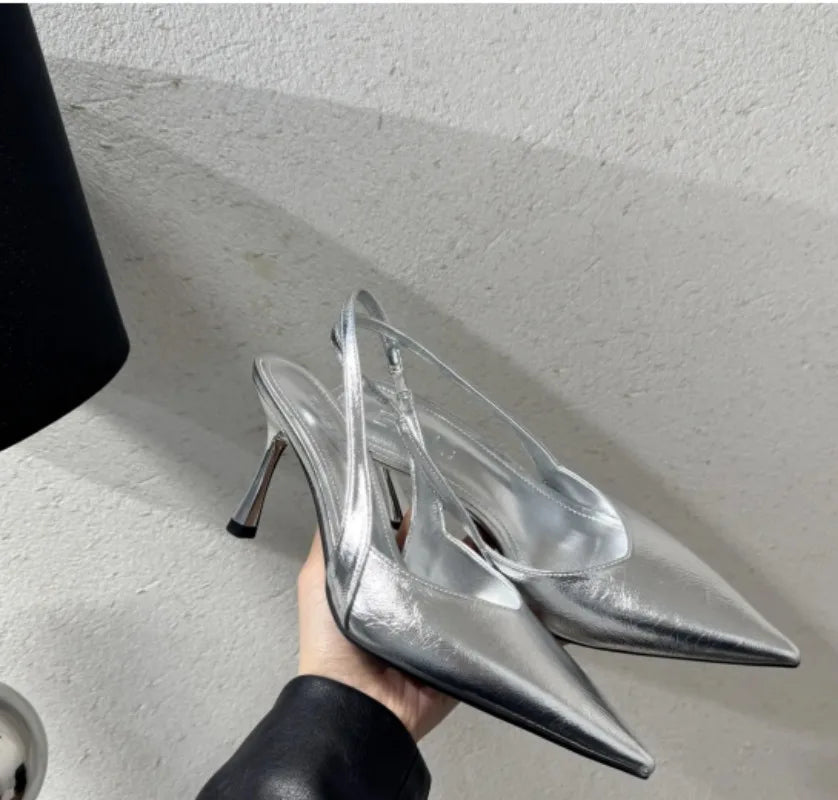 High Heeled Sandals Women Pointed Toe Elegant Shoes Sexy Fashion Pumps 2025 New Luxury Designer Brand Dress Zapatillas De Mujer