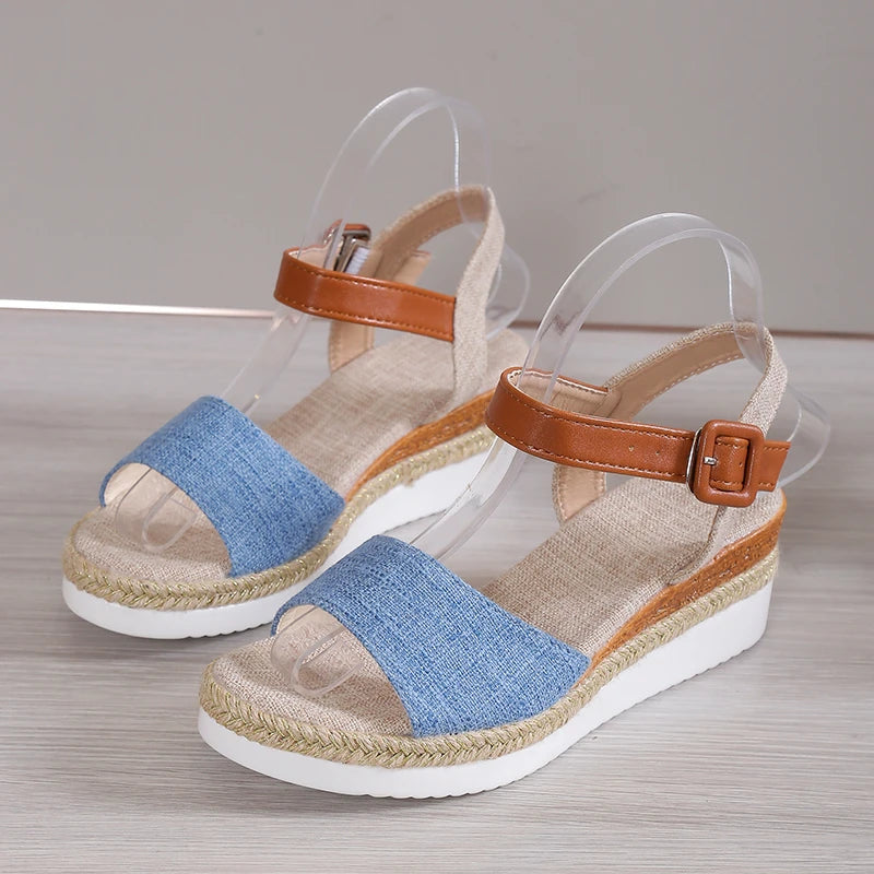 Summer Woman Sandals Shoes Soft Shoes Woman Elegant Sandals Woman Wedge Ladies Shoes Party Footwear Female Women Sandal