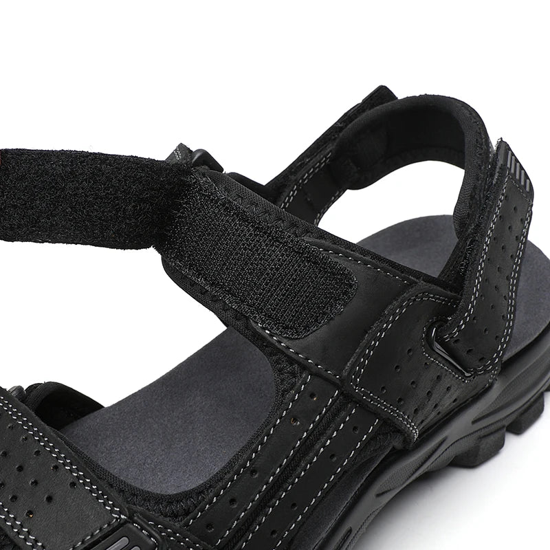 Men's New Fashion Open-Toe Casual Men's Summer Sandals Adjustable Non-Slip Comfortable Soft-Soled Beach Shoes Suitable for All S