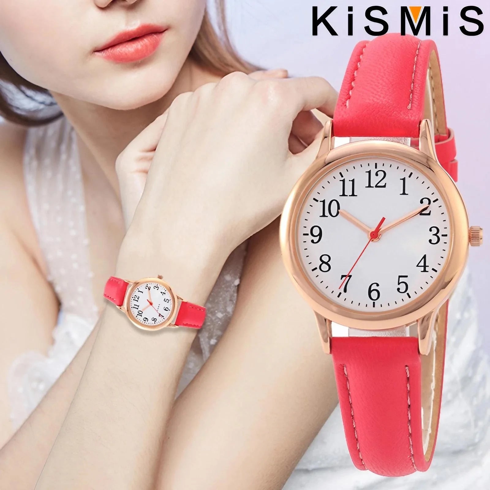 Women's Quartz Watch Simple Dial PU Leather Strap Elegant Timepiece for Daily Casual and Business Wear