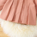 Winter New Girl'S Coat Long Warm Solid Color Fold Lapel Simple Fashion Girl Shawl Long Sleeve Loose Woolen Long Coat