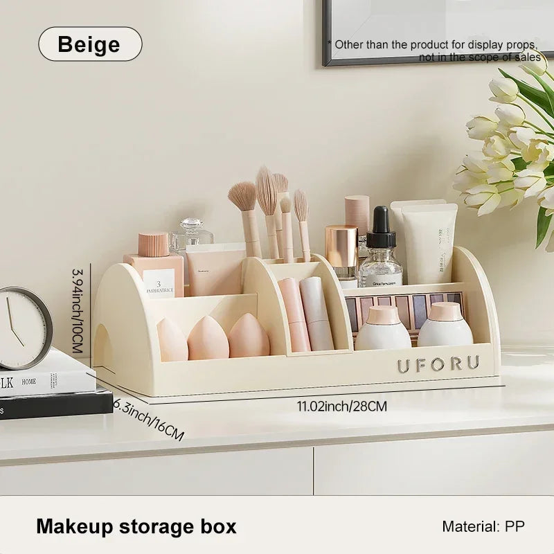 Cosmetics Storage Box Home Dressing Table Desktop Large Capacity Multi-functional Skin Care Products Compartment Shelf