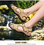 Men's Beach Sandals Man 2024 Men's Summer Sandal Casual Sneakers Genuine Slippers Brand Luxury Sandals Crox Style Men's slippers