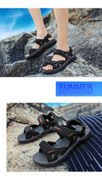 Men's Sandals 2022 Beach and Sea Casual Shoes Sandal for Men Summer Male New Slippers Wears Genuine Leather Man Flip Flops