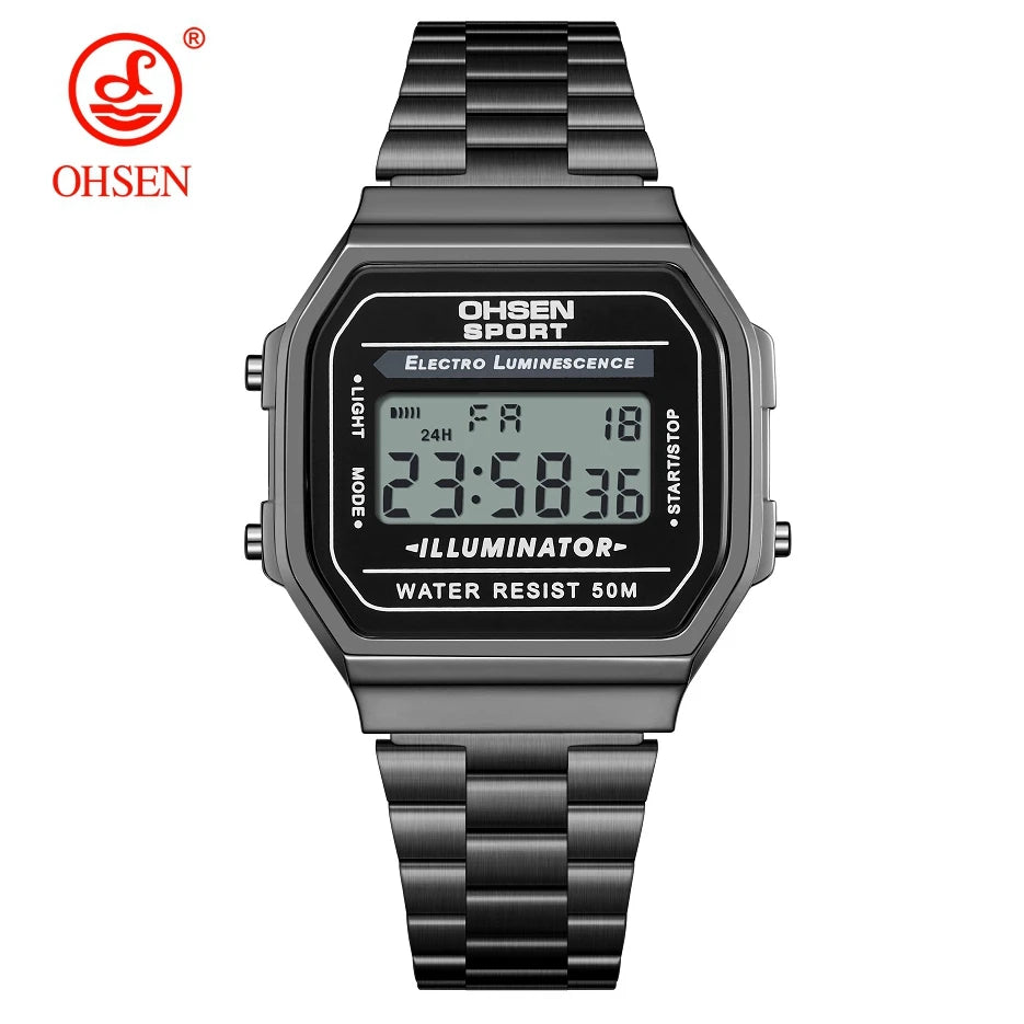 Digital Watches for Women Luxury Gold Ladies Sport Watch reloj mujer Stainless steel Electronic Watch Alarm Clocks Gifts