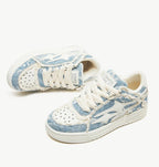 Women Shoes For Men Tennis Retro Fashion Star Shoes White Leather Male Sneakers Couple Outdoor Sport Casual Shoes