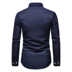 Men's Shirt with Collar White Shirts Man Long Sleeve Men's Shirts Mens Polo Shirts for Men Famous Brands Camisa Social Masculina