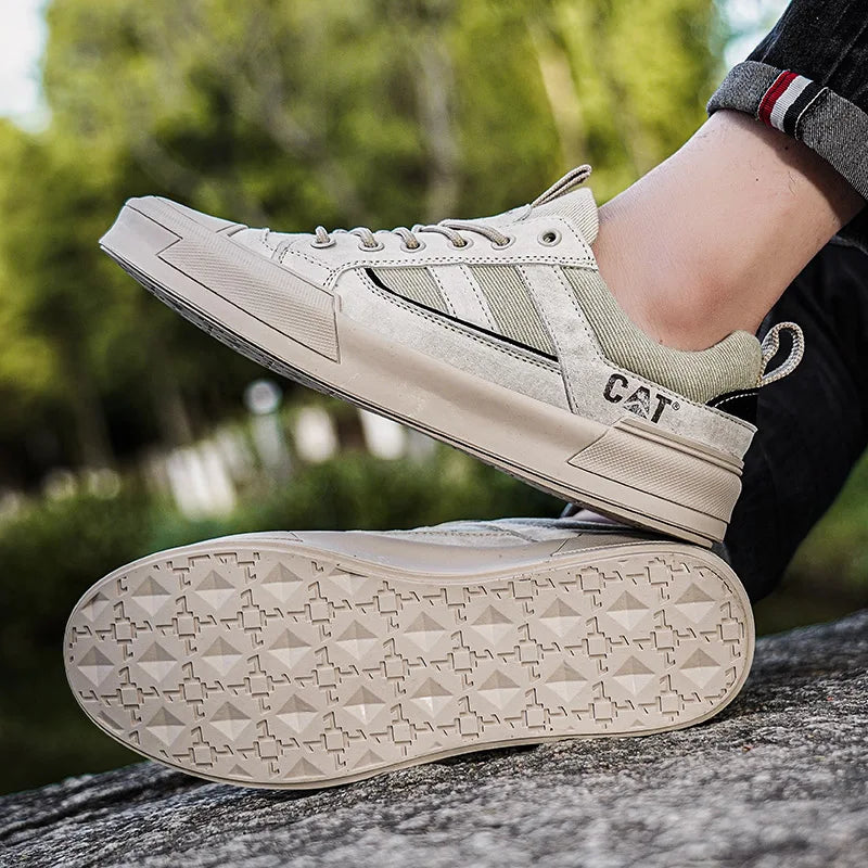 New Shoes for Men Casual Male Sneakers Platform New Men's Casual Leather Shoes Business or Casual Thick-bottom Wear-resistant