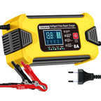 Battery Charger 12V 8A  24V 4A Smart Fast Charging for Car Batteries 8-Stage Charge Pulse Repair for AGM GEL WET Lead Acid