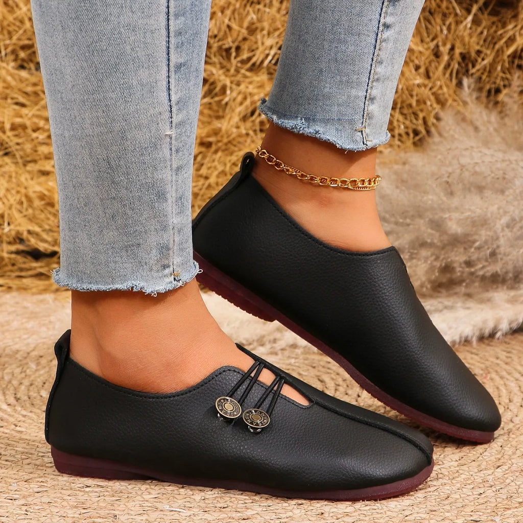 Women Flats Shoes 2024 New Spring Autumn Casual Comfortable Boat Shoes Loafers Round Toe Ballet Outdoor Soft Bottom Flat Shoes