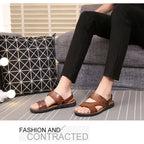 Mens Sandals Summer Outdoor Breathable Casual Sandalias  2025 Non Slip Beach Shoes Formal Office Walking Flats