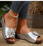 Women's Sandals Wedges Heels Sandals Summer 2025 Platform Sandalias Mujer Soft Heeled Slippers Summer Shoes Woman Footwear Women