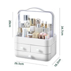 1pc Cosmetics Receiving Box Dust-Proof Desktop Makeup Organizer with Drawer for Skin Care Products Household Storage Box Shelf