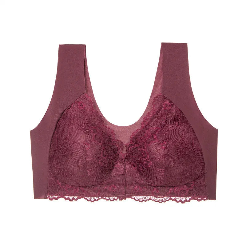 Women's Lace Stitching Push-Up Comfortable Front Buckle Breathability High Stretch Invisible