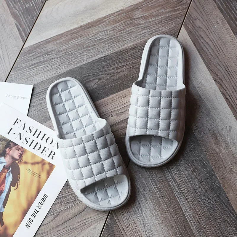 Home Bathroom Slippers Women Fashion Soft Sole EVA Indoor Slides Woman Sandals 2023 Summer Non-slip Woman Man Slippers