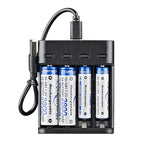 Battery Charger 4 Slot Intelligent Fast Charge With LED Indicator For 1.2V NiMH NiCd AAA/AA Rechargeable Batteries USB Charger
