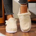 Women Flats Boots 2025 New Fashion Winter Warm Plush Shoes Casual Comfortable Thick Bottom Flats Boots Women Shoes for Women