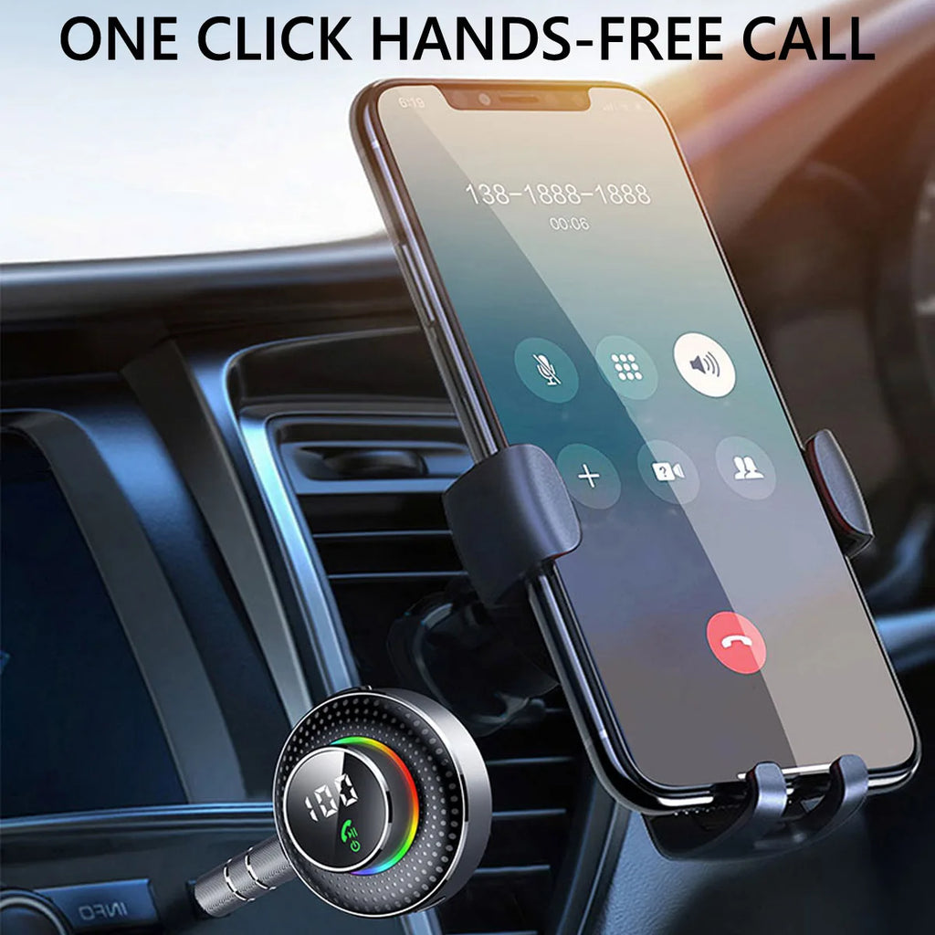 Handsfree Calling Car Kit Bluetooth Wireless Receiver 3.5mm Aux Wireless Music Receiver Support Connecting 2 Devices Car Adapter