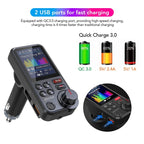 1.8 Inch Handsfree Car Radio AUX Bluetooth-Compatible FM Transmitter Modulator Car Wireless USB Fast Charger Car Charger Adapter