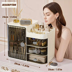Makeup Storage Box And Light Beige Care Product Storage Box, A High-capacity Cosmetic Storage Solution. Cosmetic Storage