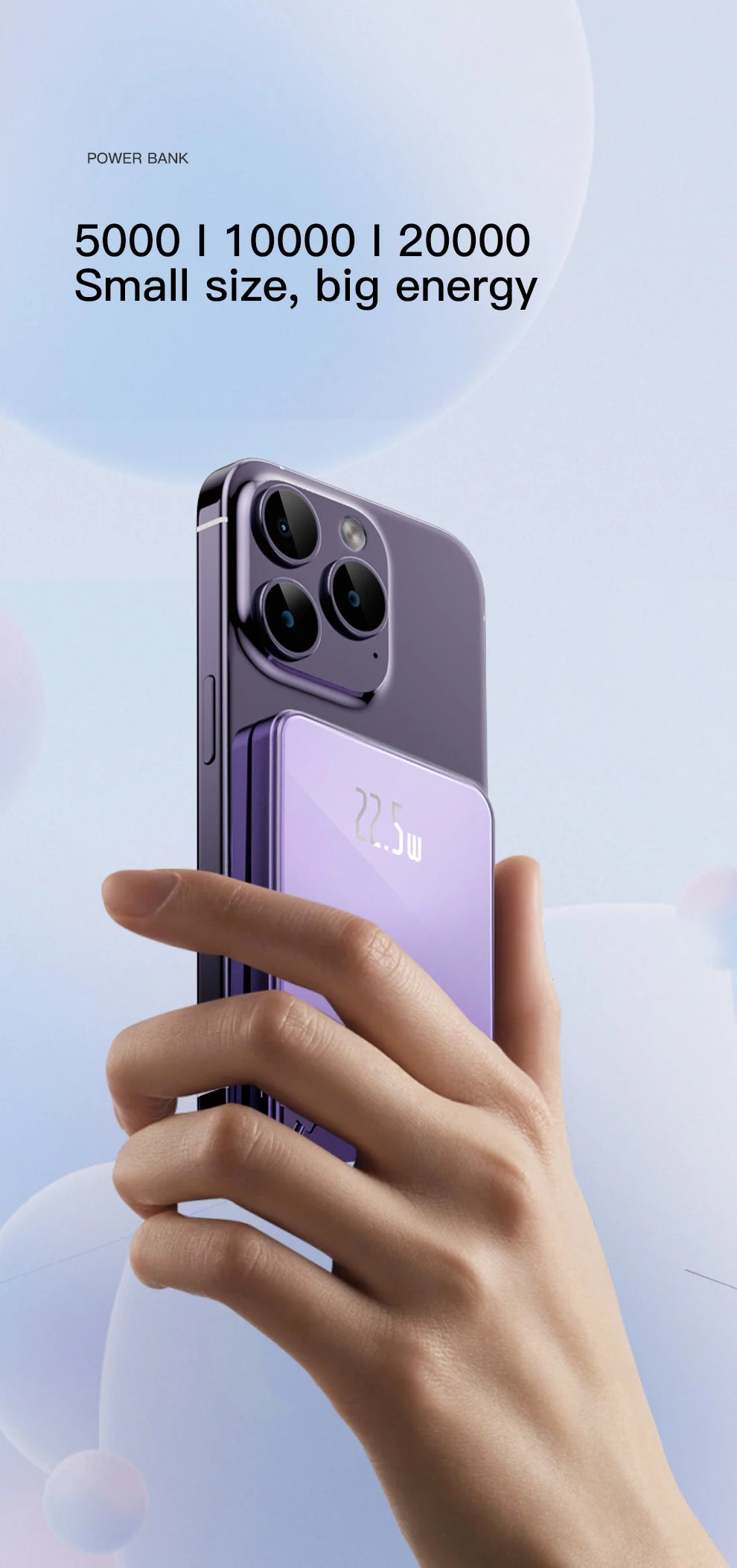 2024 New High quality aluminum alloy Power Banks Backup Battery Macsafe Powerbank Magnetic Wireless Phone Charger