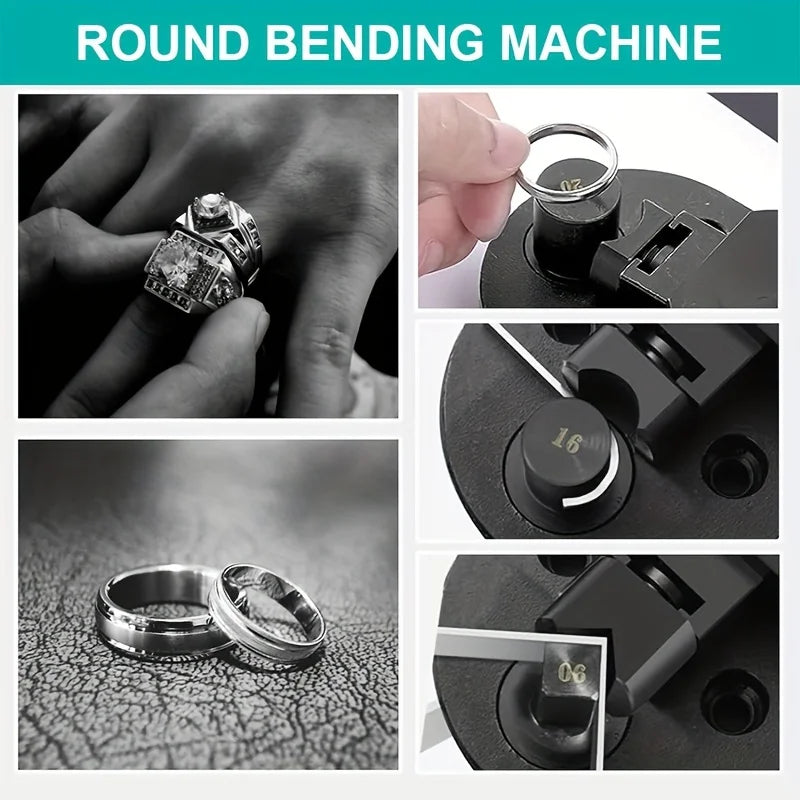Ring Bender Bending Machine Kit Multi-Functional Metal Ring Bending Machine for Gold Silver and Copper Jewelry Making Tools