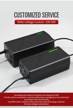 36V 48V 60V 72V Charger 2A 3A 5A Lithium Battery Pack 42 54.6 67.2 84V 10 13 16 20S DC EU Smart Intelligent Fast Charging Charge