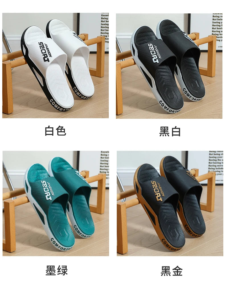 Slippers for men can be worn externally in summer. Trendy bathroom, bathroom, non-skid home, indoor, and home sandals for men