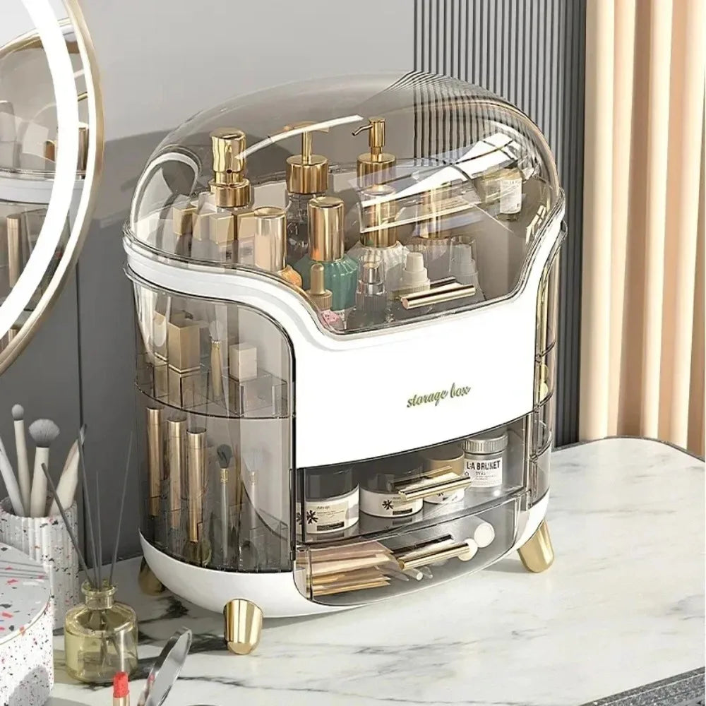 Makeup Organizer Desktop Storage Box Large Capacity Portable Cosmetics Storage Transparent Small Perfume Lipstick Storage Box