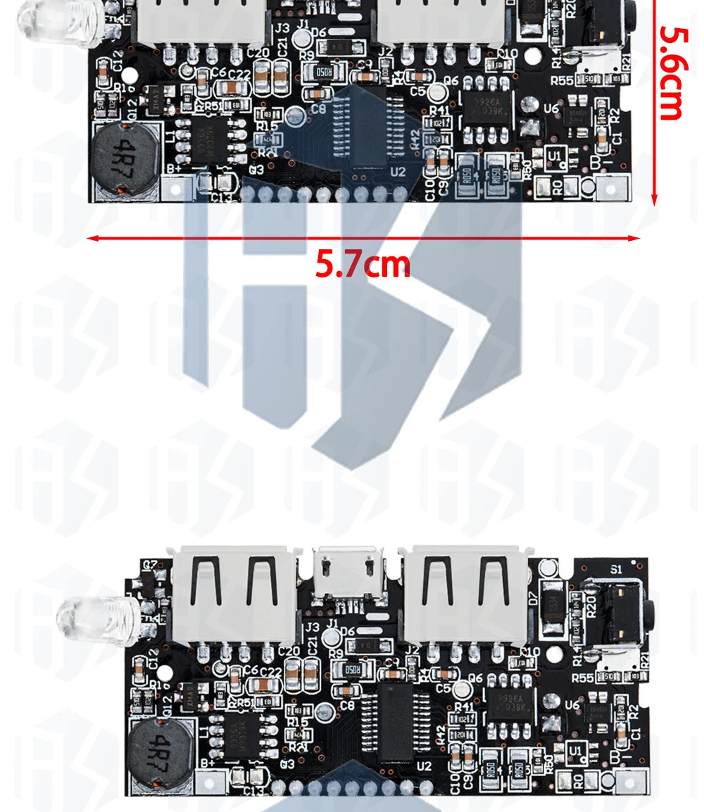 BS Dual USB Mobile Power Bank: 5V 1A & 2.1A Output! 18650 Battery - Powered PCB Power Module -  Phone Charging & DIY