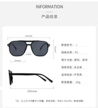 Vintage Men Women Big Sunglasses Men Square Shades Unisex Sun Glasses Black Lense Male Female Sunglasses UV400 Glasses